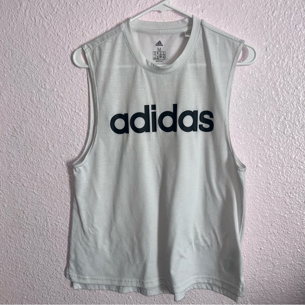 Adidas Designed for Training White Crew Neck Tank